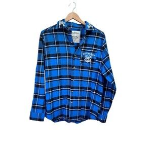 Cakeworthy Harry Potter Ravenclaw Fall Flannel Shirt Blue Men's Sz Medium Cotton